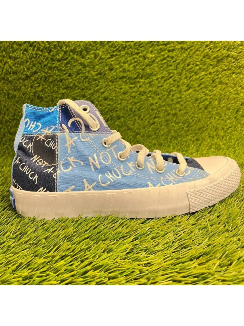 Converse UNT1TL3D Hi Not A Chuck Boys Size 6Y Blue White Athletic Shoes Sneakers